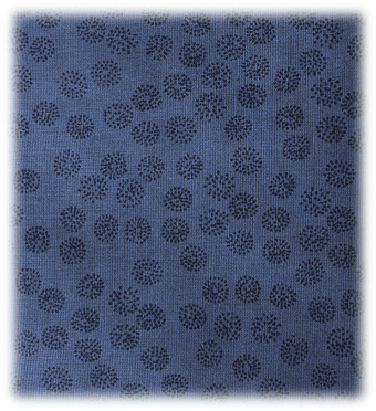 Maske 13 (mit Opt. Kindergröße) - Blümchen dunkelblau