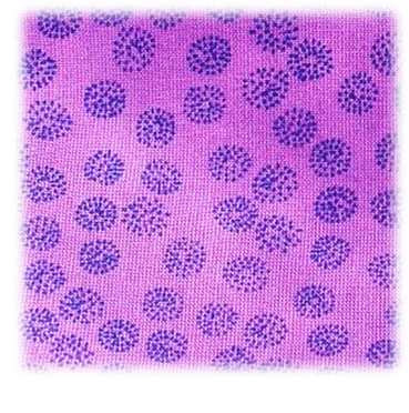 Maske 12 (mit Opt. Kindergröße) - Blümchen lila