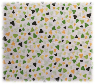 Maske 3  (mit Opt. Kindergröße) - Dots grün/gelb