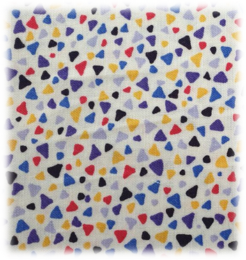 Maske 1 (mit Opt. Kindergröße) - Dots gelb/rot/blau/lila