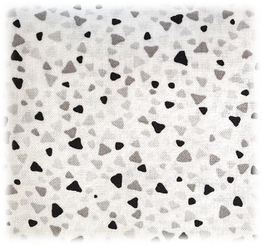 Maske 5 (mit Opt. Kindergröße) - Dots grau/schwarz