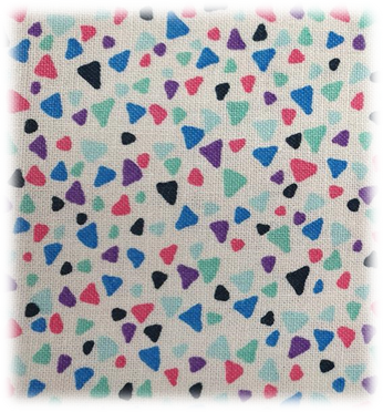 Maske 2 (mit Opt. Kindergröße) - Dots pink/türkis/blau/lila