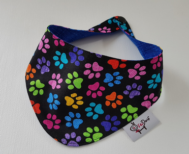 Bandana Charlie "Paws" - BLAU (optional s. Text)